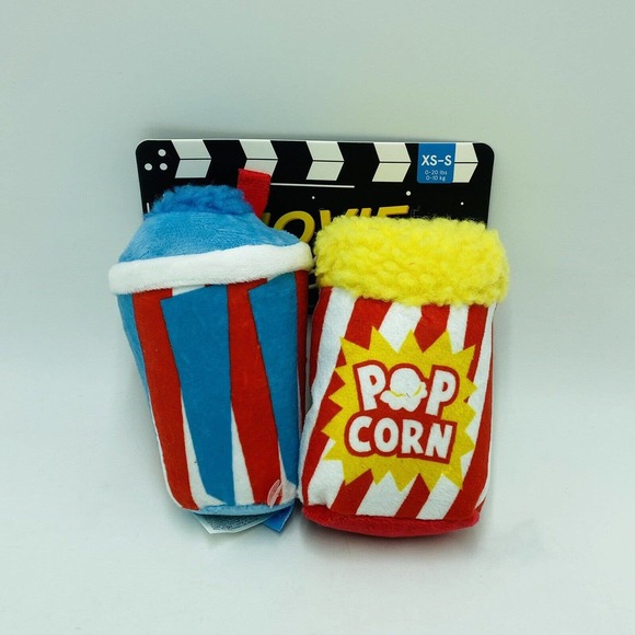 Barkbox Other - Bark Box XS-S Movie Bites Popcorn Drink Crinkle Squeaker New